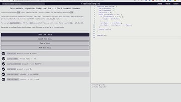 Intermediate Algorithm Scripting: Sum All Odd Fibonacci Numbers