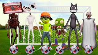 Football competition: MEGAHORN Vs Zombie Vs Granny Vs Cartoon Cat Vs Nick Hulk | Monsters 1001