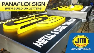 Lighted Panaflex Sign with Acrylic plastic Buildup letters | JM Mirasol Advertising