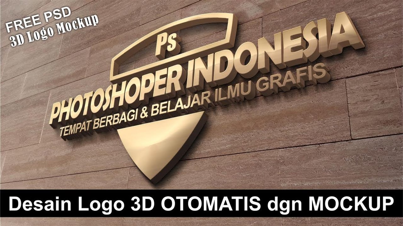 Cara Cepat Desain  Logo  3D Dengan  MOCKUP di  Photoshop  YouTube 