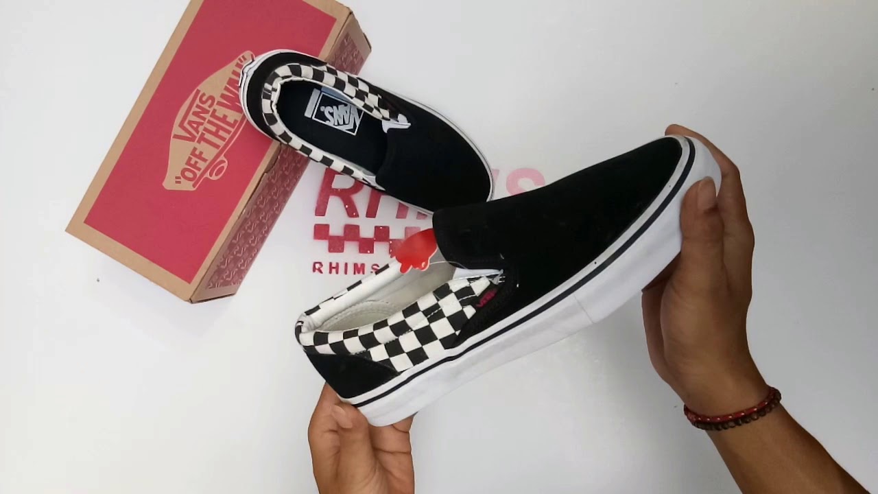 vans slip on thrasher checkerboard