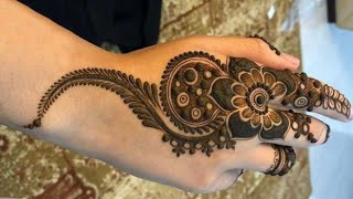 Back mehndi design simple and beautiful// latest mehndi design for back hand//simple arabic mehndi/