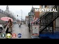 Montreal Rainy Walk in Plateau Mont-Royal - Montreal Walking Video 2021