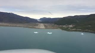 Approach and landing into BGBW (Narsarsuaq, Greenland) - FullThrottle Aviation Ferry Pilot