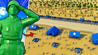 Can the ARMY MEN Fortress Hold VS ROBOT INVASION?!  Attack on Toys