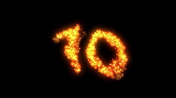 Fire Particles Countdown Video Background in 10 Seconds