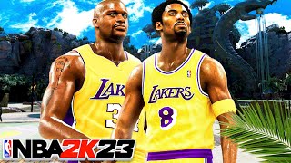 99 OVR KOBE BRYANT and SHAQUILLE O'NEAL BUILD TAKEOVER the PARK in NBA 2K23