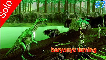 Surviving with Baryonyx: Ark Mobile Taming Experience | Baryonyx taming | #arkmobile