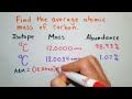 Understanding Average Atomic Mass of Carbon