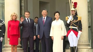 Le président chinois Xi Jinping et son épouse accueillis à l'Elysée | AFP Images