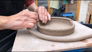 Making a coil bonsai pot