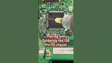 Placing and Soldering the 128 Pin IO chipset,Hand soldering techniques ✅💪#soldering #weller #chip