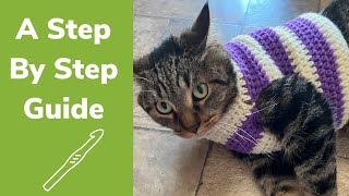 Easy Crochet Cat Sweater Tutorial