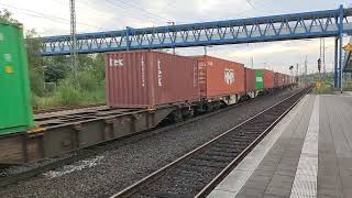 AME Rail Logistik Vectron 193 122-9 mit Container in Buchholz (Nordheide) am 26.09.2023 um 18:12 Uhr