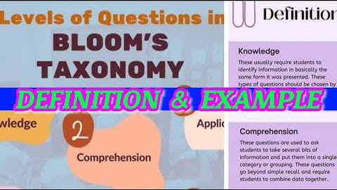 LEVELS OF QUESTIONS IN BLOOM