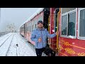 Shimlakalka toy train journey in heavy snowfall 