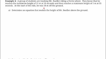 Modelling with Sinusoidal Functions (MCR3U)