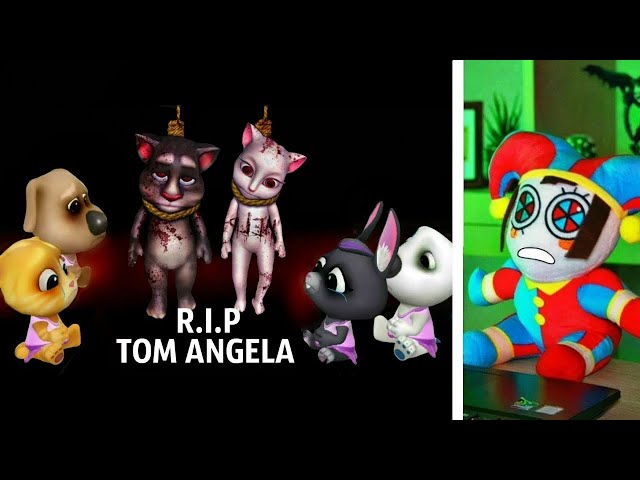 POMNI REACT: TOM Y ANGELA MURIERON - My Talking Tom Friends - AMONG US - R.I.P TOM AND ANGELA class=