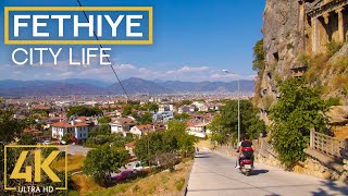 Beautiful Sights of FETHIYE from Above - Summer Trip to Turkey - 4K City Life Video