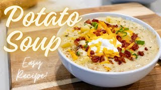 I made the Best Potato Soup using just a few pantry ingredients! | Homemade Potato Soup Recipe