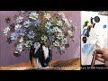 Paint a wildflower vase using a Palette knife in Acrylic