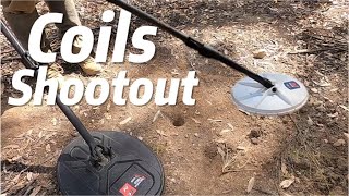 GPZ 7000 Coil Shootout   Nugget FInder Z search 17'x13' coil vs Minelab 14' Coil