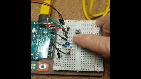 2 push button, one LED, One resistor, One breadboard and an arduino for power