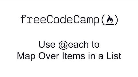 Use @each to Map Over Items in a List