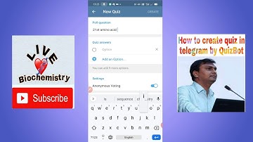 how to create quiz in telegram |  How To Use Telegram @Quizbot