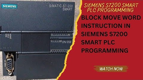 BLOCK MOVE WORD INSTRUCTION IN SIEMENS S7200 SMART PLC PROGRAMMING