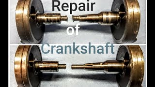 Repair of damaged motorcycle crankshaft .