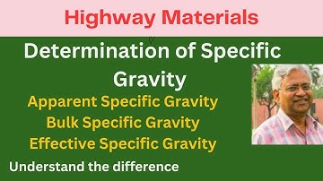 Apparent and bulk Specific Gravity of aggreagtes, Method of determination with all calculations