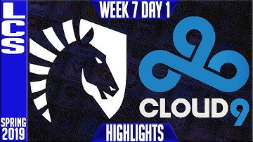 TL vs C9 Highlights | LCS Spring 2019 Week 7 Day 1 | Team Liquid vs Cloud9