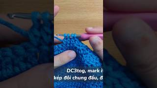 Double Crochet 3 together (dc3tog) #shorts #crochet #easycrochet