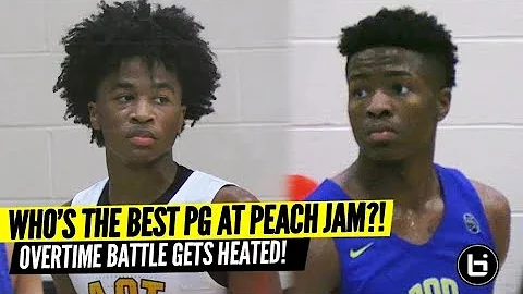 Sharife Cooper vs Zion Harmon CRAZY POINT GUARD BATTLE!! Overtime THRILLER At Nike Peach Jam!