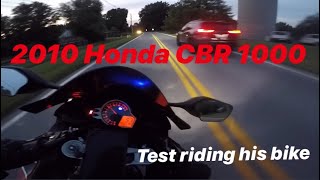 First Ride 2010 Honda Cbr 1000 Vlog