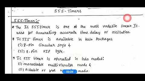IC 555 timer & Monostable Multivibrator (Analog circuits,18EC42)