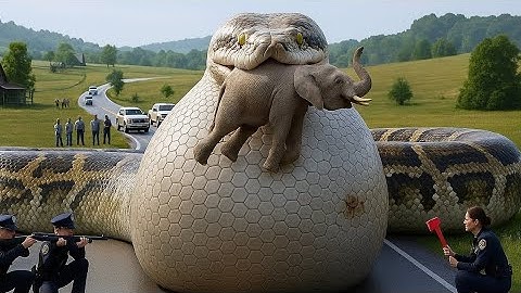 Brave Heroes Save Helpless Baby Elephant from Giant Python’s Terrifying Attack 🐘🐍