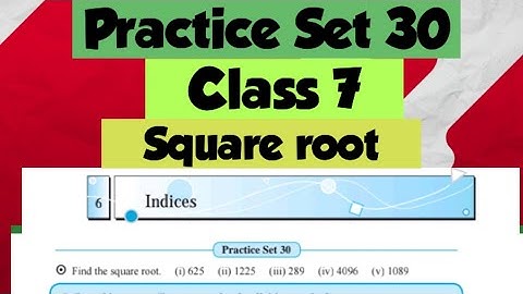 Practice Set 30 Class 7 Chapter 6 Indices Maharashtra Board