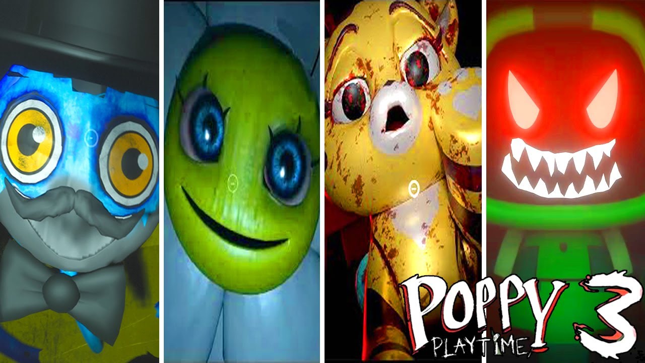 TODOS LOS JUMPSCARE DE POPPY PLAYTIME CHAPTER 3 😱, PERSONAJES SECRETOS  DEL CAPITULO 3