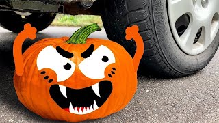 Crushing Crunchy &amp; Soft Things by Car!  | EXPERIMENT | CAR vs ANGRY PUMPKIN | DOODFUN TV