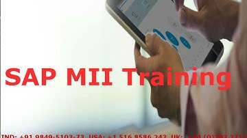 sap mii training video | manufacturing integration and intelligence course demo