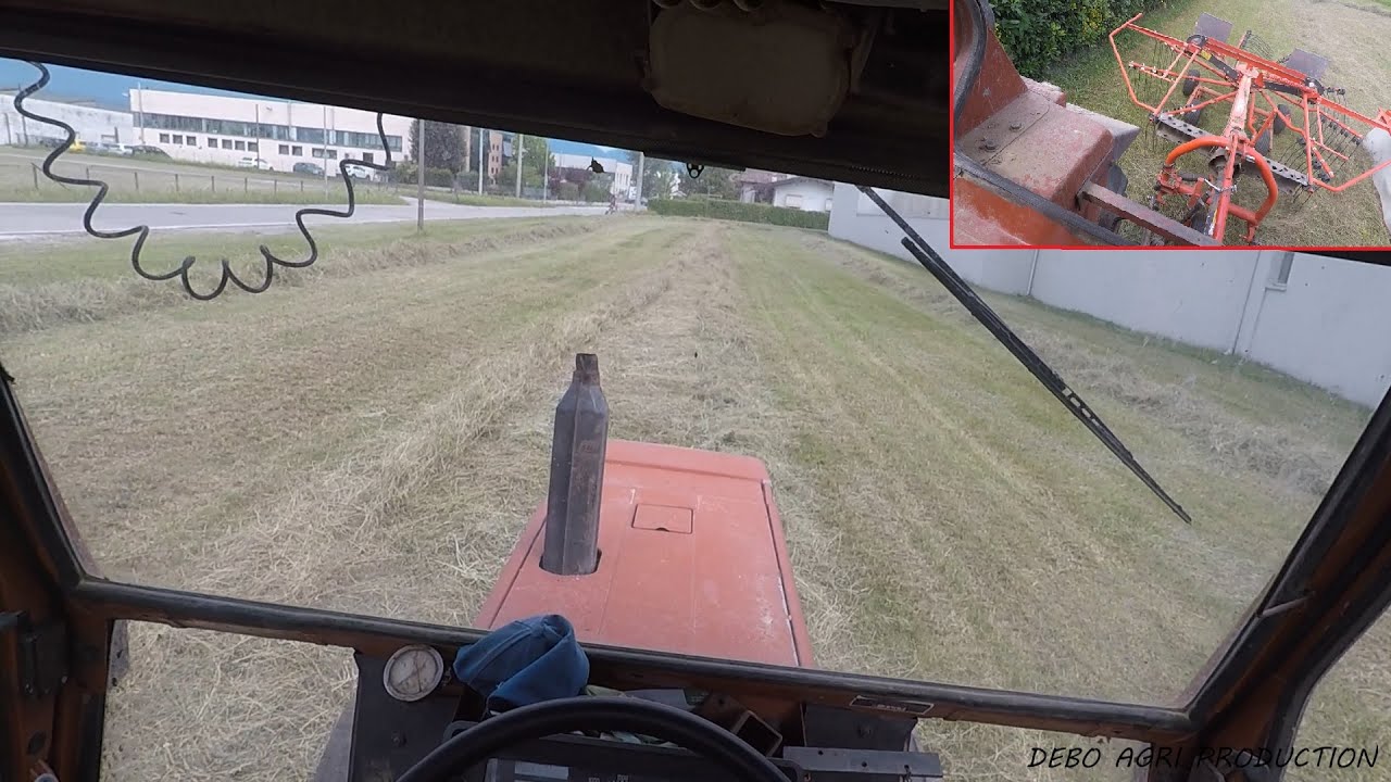 CABVIEW Old School Tractor | Raking Hay | Fiatagri80 90