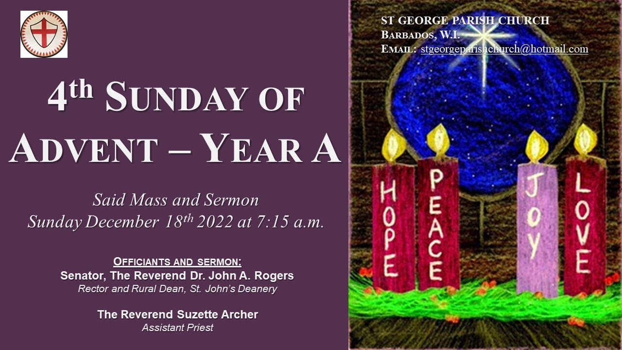 4th Sunday of Advent Year A YouTube