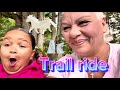 Indybugg1 on a trail  ride 🤣 #farm #horsebackriding