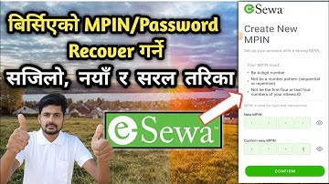How to recover esewa MPIN | eSewa forget Password MPIN