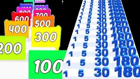 New Record Satisfying Android Gameplay - Number Rush 2048 Vs Numbers Run Merge Challenge