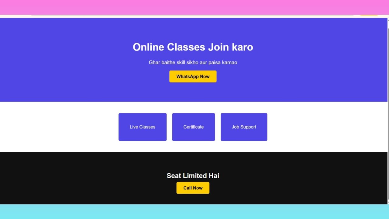 Simple Website Layout Design in HTML CSS | Blue Theme Website Tutorial