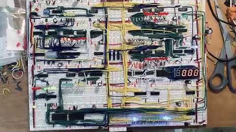 8-Bit Homemade Breadboard Computer Counting using Conditional Jump Instructions
