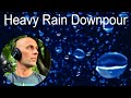 Heavy Rain Sounds for Sleeping Black Screen, Heavy Rain No Thunder Dark Screen, Heavy Rain at Night